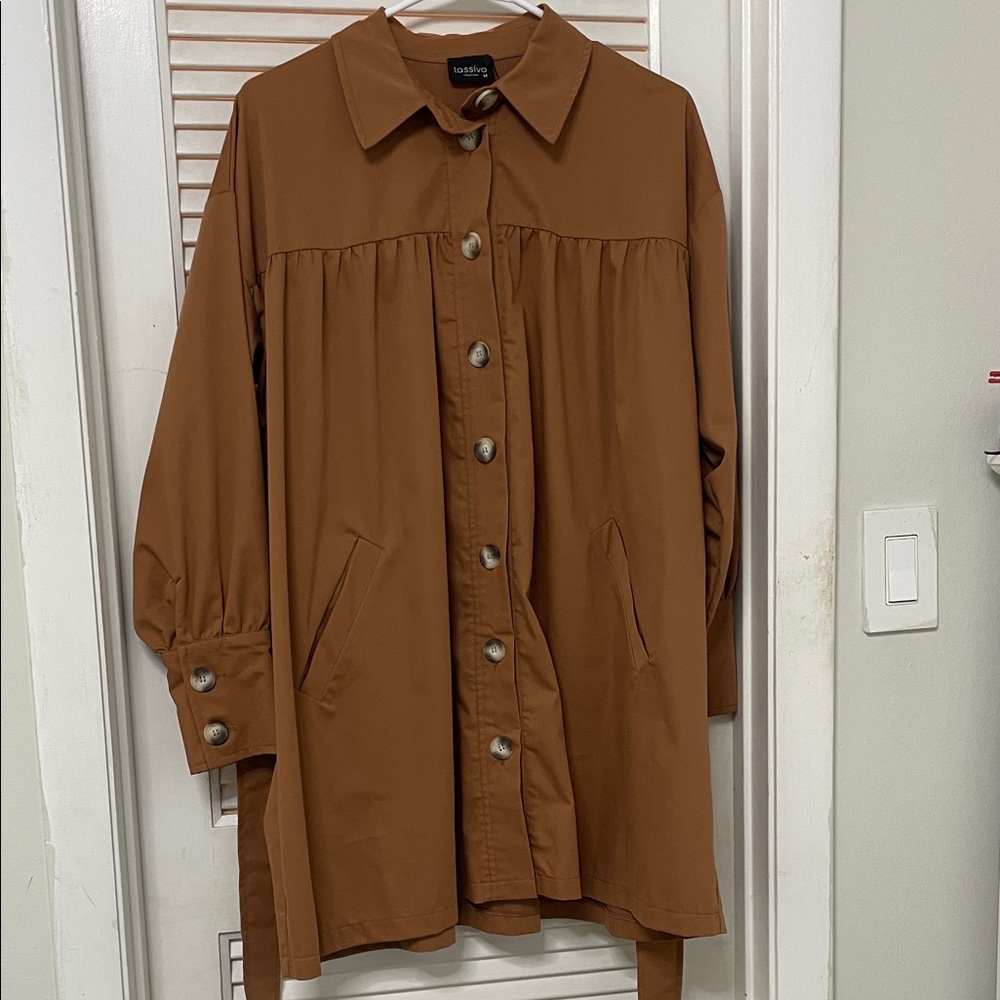 Lassiva Brown Long Shirt Jacket - Picture 5 of 6